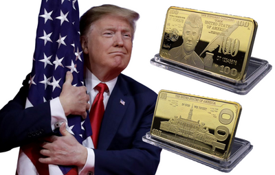 Trump $100 Gold Bar